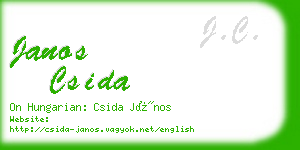 janos csida business card